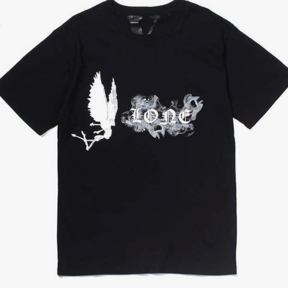 VLONE Black and White Graphic T-Shirt
